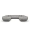 Strukturstoff U-Form XXL Panorama Sofa Liva