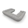 Strukturstoff U-Form XXL Panorama Sofa Liva