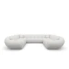 Strukturstoff U-Form XXL Panorama Sofa Liva