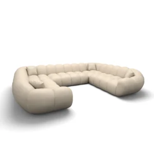 Kunstleder U-Form XXL Panorama Sofa Liva
