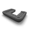 Kunstleder U-Form XXL Panorama Sofa Liva