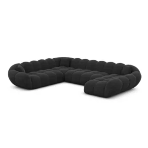 Strukturstoff U-Form XXL Wohnlandschaft Liva