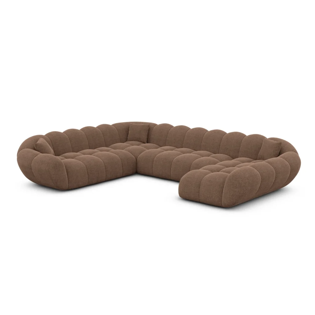 Strukturstoff U-Form XXL Wohnlandschaft Liva
