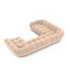 Samtstoff U-Form XXL Wohnlandschaft Liva