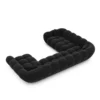 Samtstoff U-Form XXL Wohnlandschaft Liva
