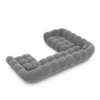 Samtstoff U-Form XXL Wohnlandschaft Liva