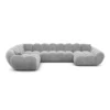 Samtstoff U-Form XXL Wohnlandschaft Liva