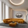 Samtstoff U-Form XXL Wohnlandschaft Liva