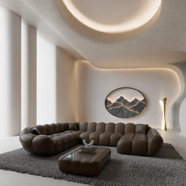 Kunstleder U-Form XXL Wohnlandschaft Liva