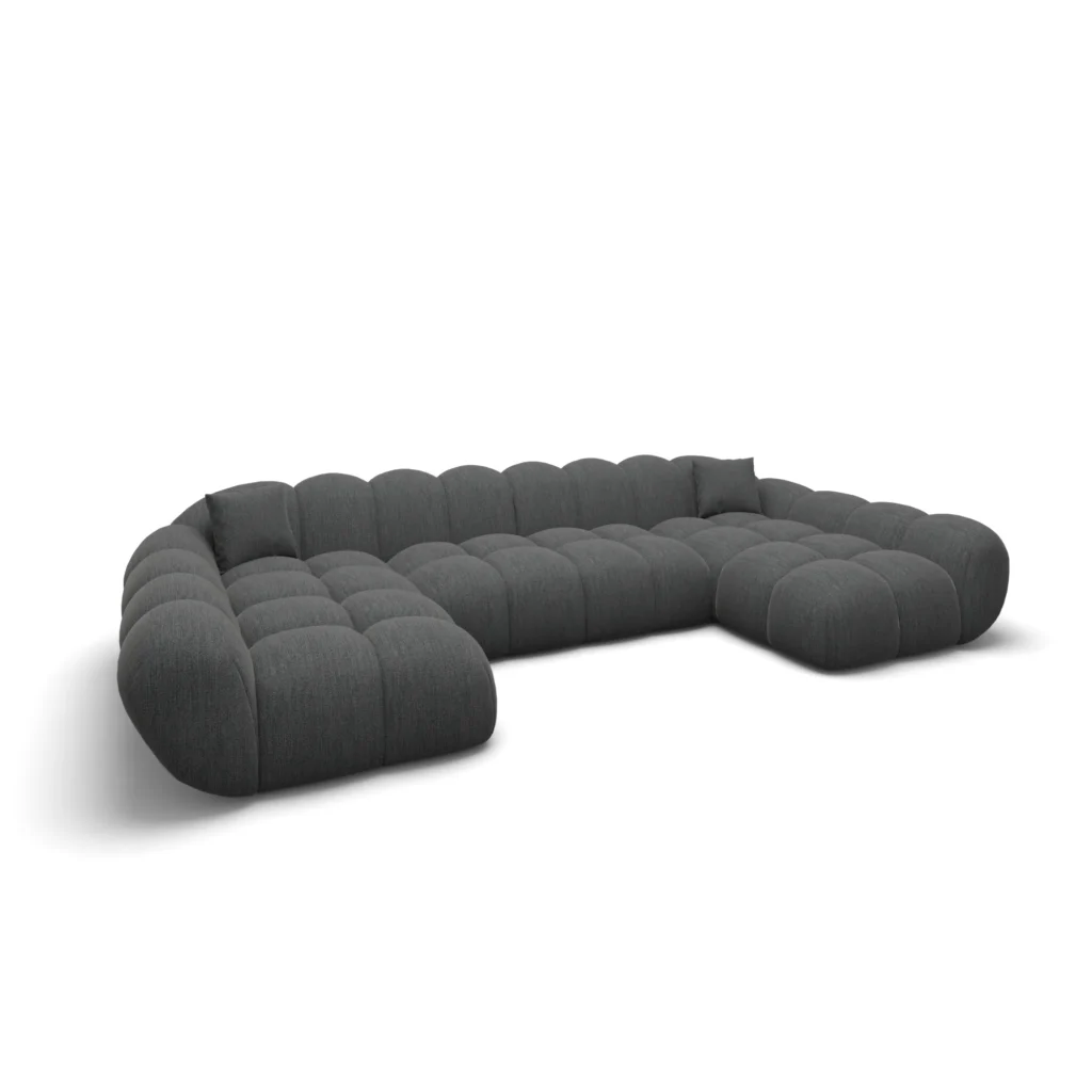 Strukturstoff U-Form XXL Wohnlandschaft Studio Liva