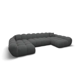 Strukturstoff U-Form XXL Wohnlandschaft Studio Liva