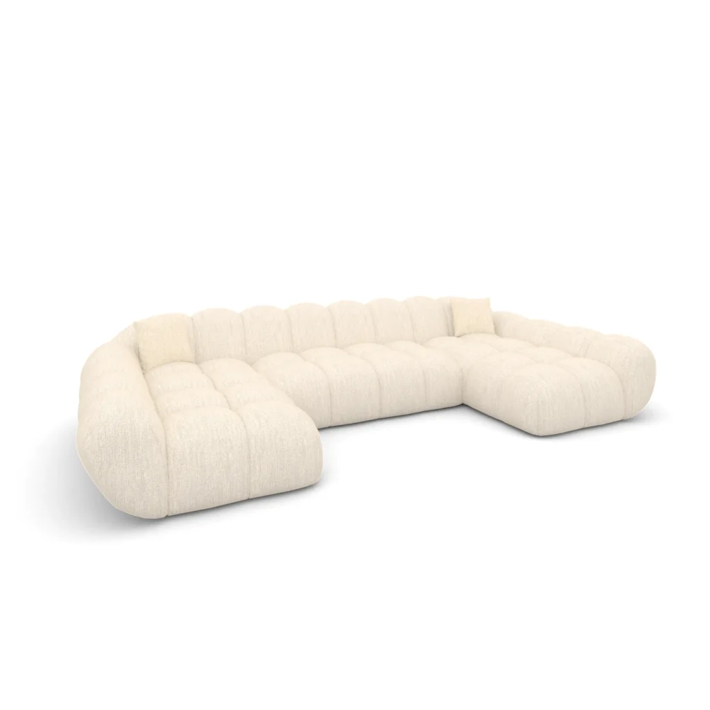Strukturstoff U-Form XXL Wohnlandschaft Studio Liva