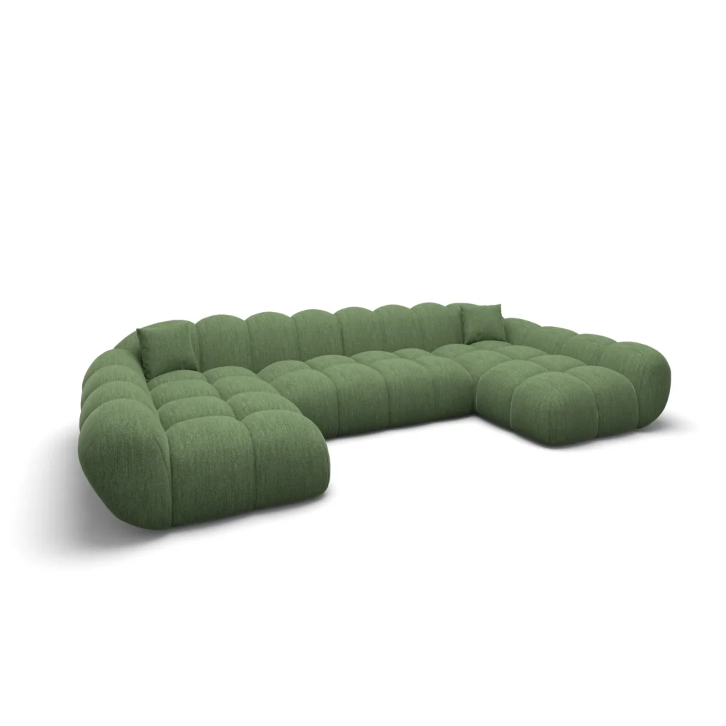Strukturstoff U-Form XXL Wohnlandschaft Studio Liva