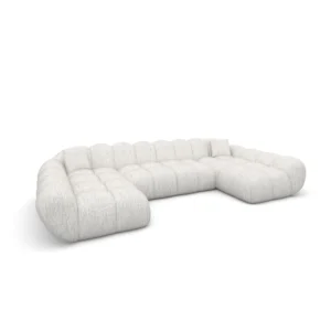 Strukturstoff U-Form XXL Wohnlandschaft Studio Liva