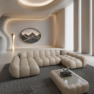 Kunstleder U-Form XXL Wohnlandschaft Studio Liva