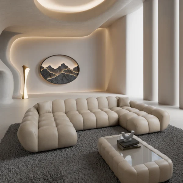 Kunstleder U-Form XXL Wohnlandschaft Studio Liva