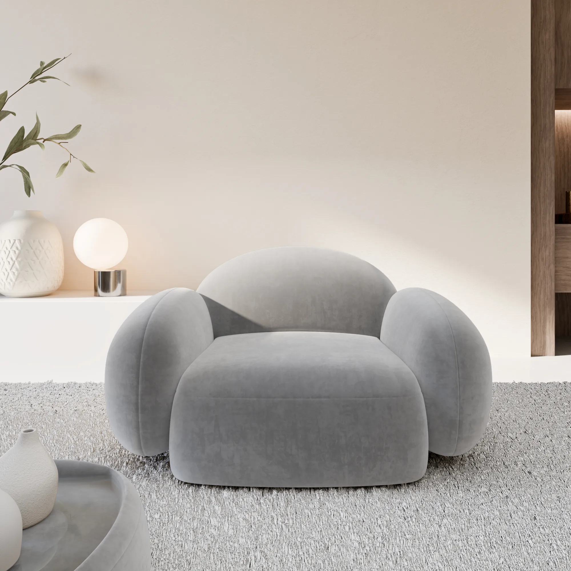 Samtstoff Sessel Lumira – Bild 12