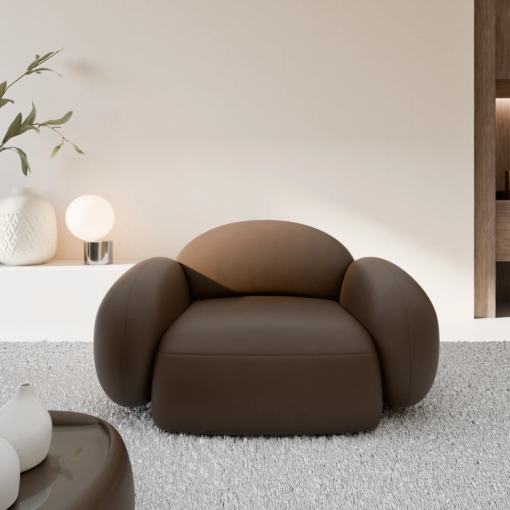 Echtleder Sessel Lumira – Bild 3