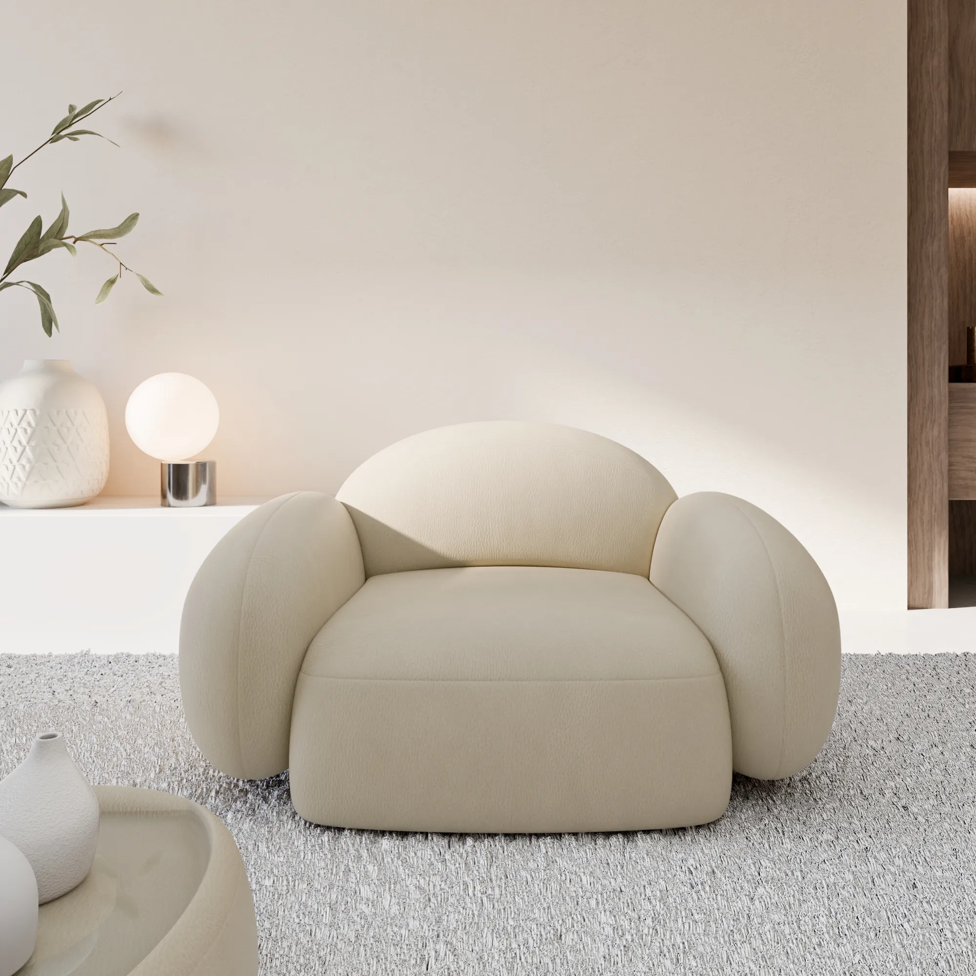 Kunstleder Sessel Lumira