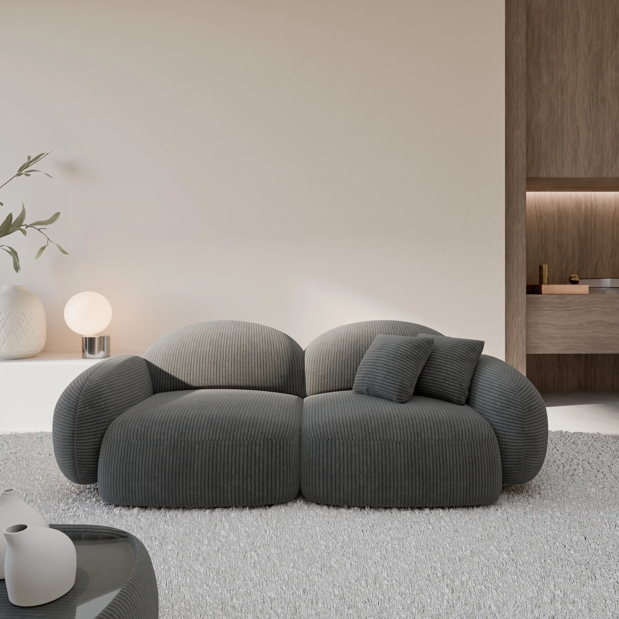 Cord 2-Sitzer Couch Lumira – Bild 2