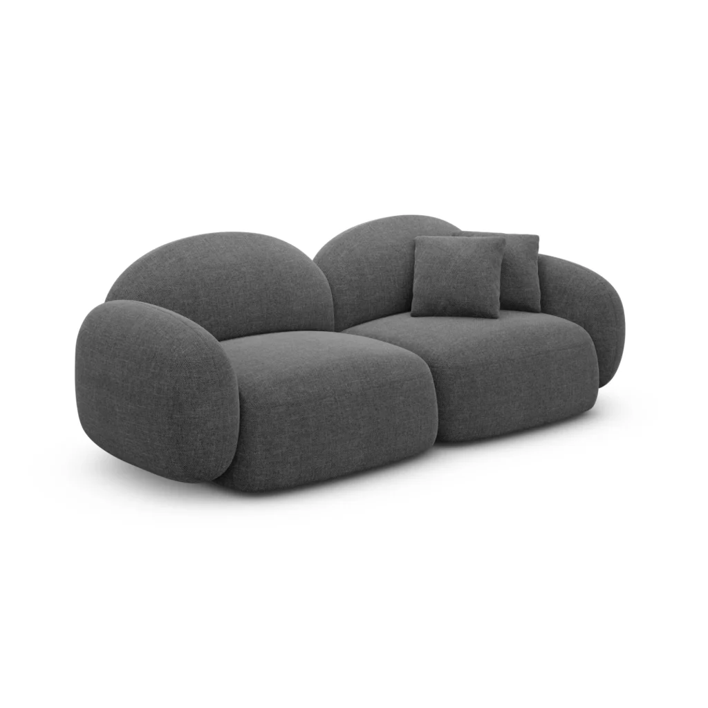 Strukturstoff 2-Sitzer Couch Lumira