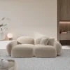 Samtstoff 2-Sitzer Couch Lumira – Bild 2