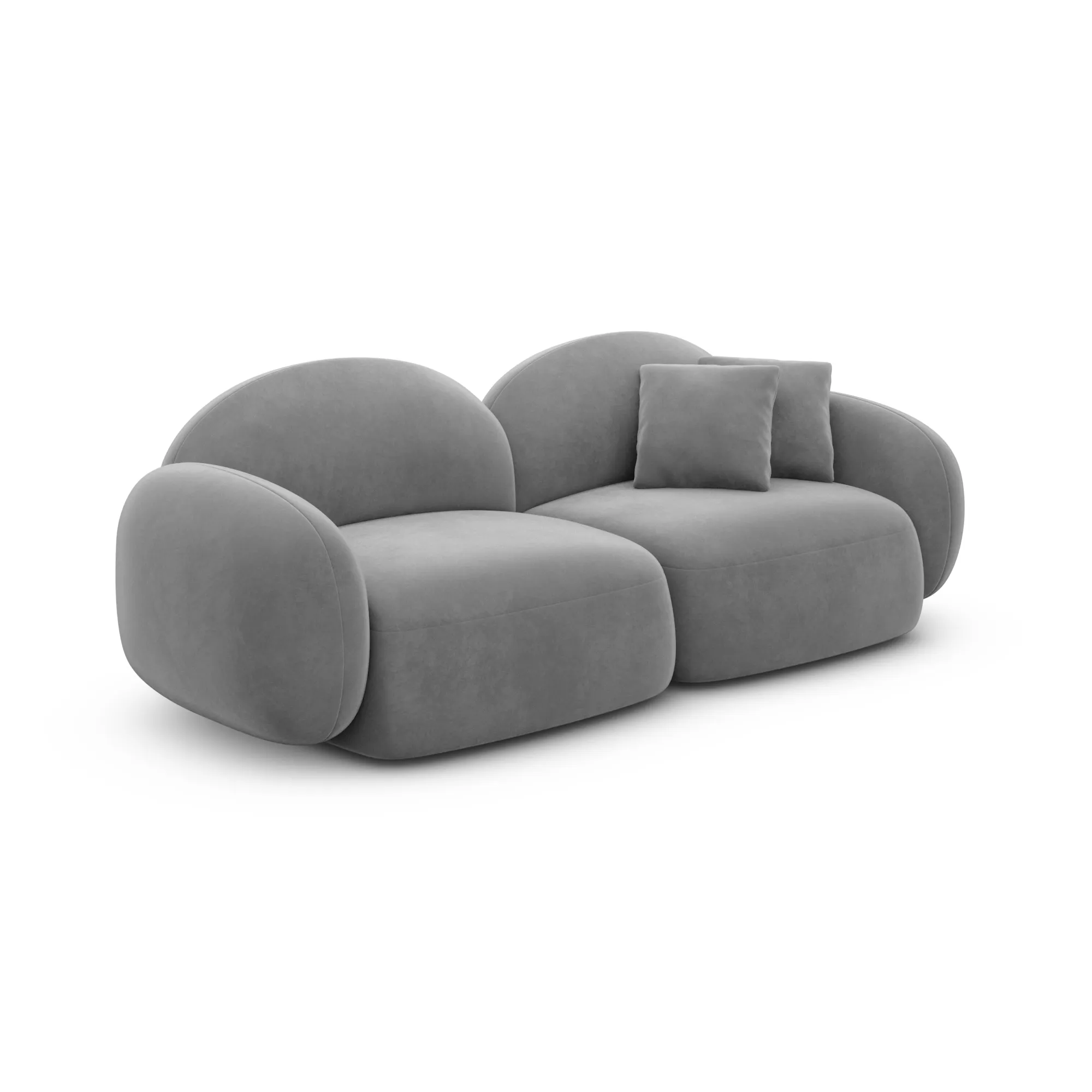 Samtstoff 2-Sitzer Couch Lumira – Bild 43