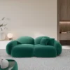 Samtstoff 2-Sitzer Couch Lumira – Bild 4