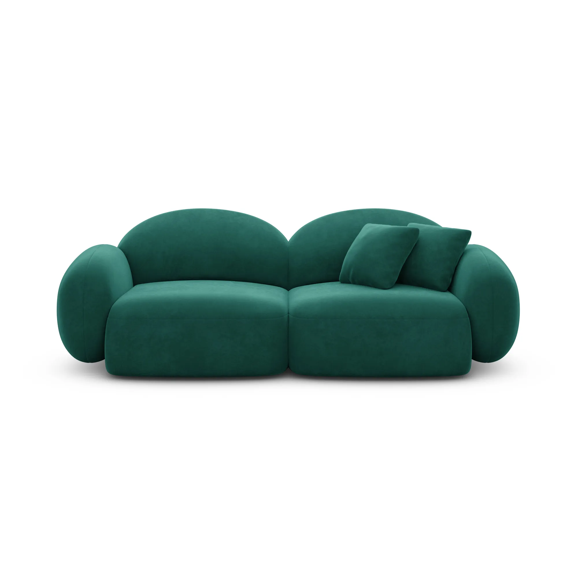 Samtstoff 2-Sitzer Couch Lumira – Bild 47