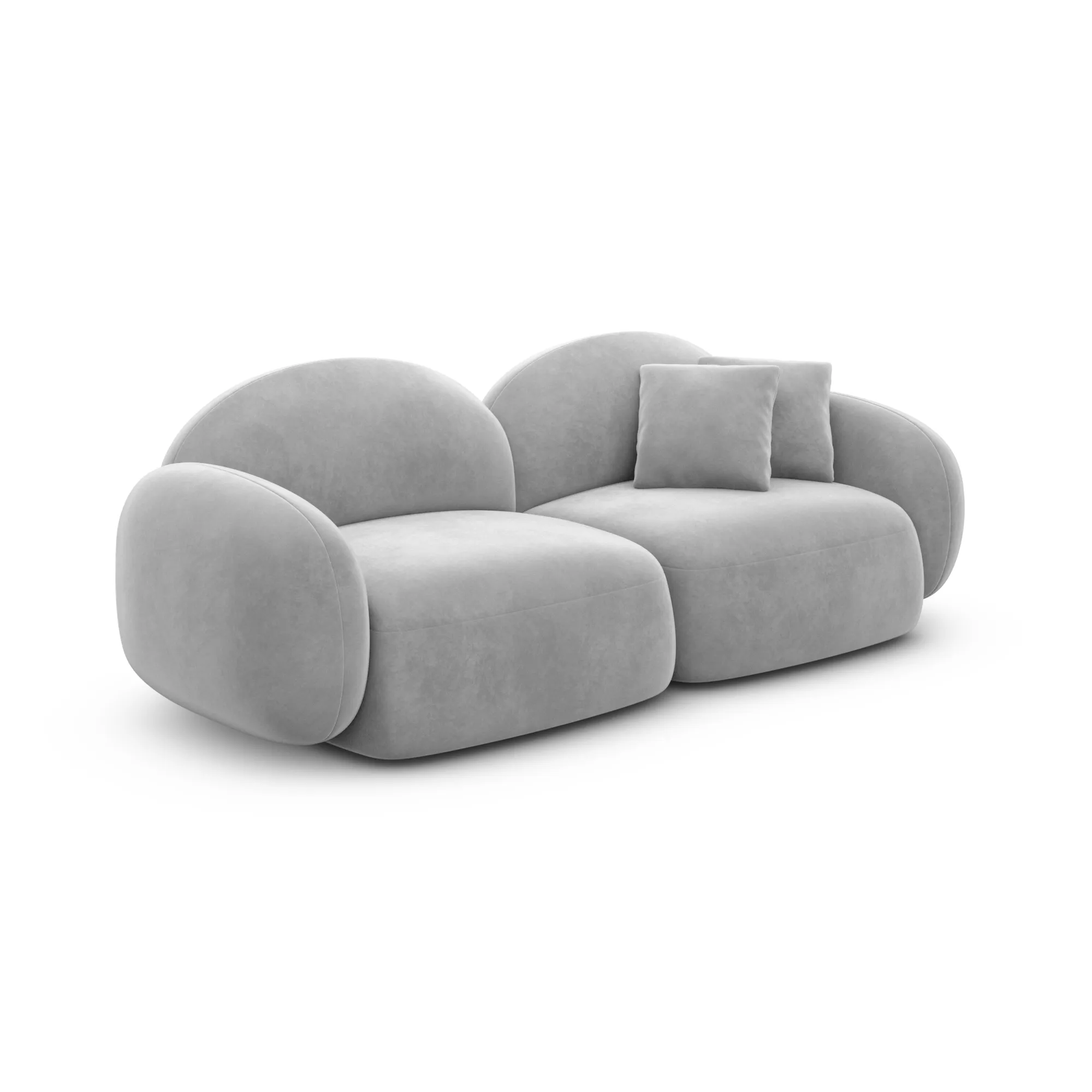 Samtstoff 2-Sitzer Couch Lumira – Bild 13