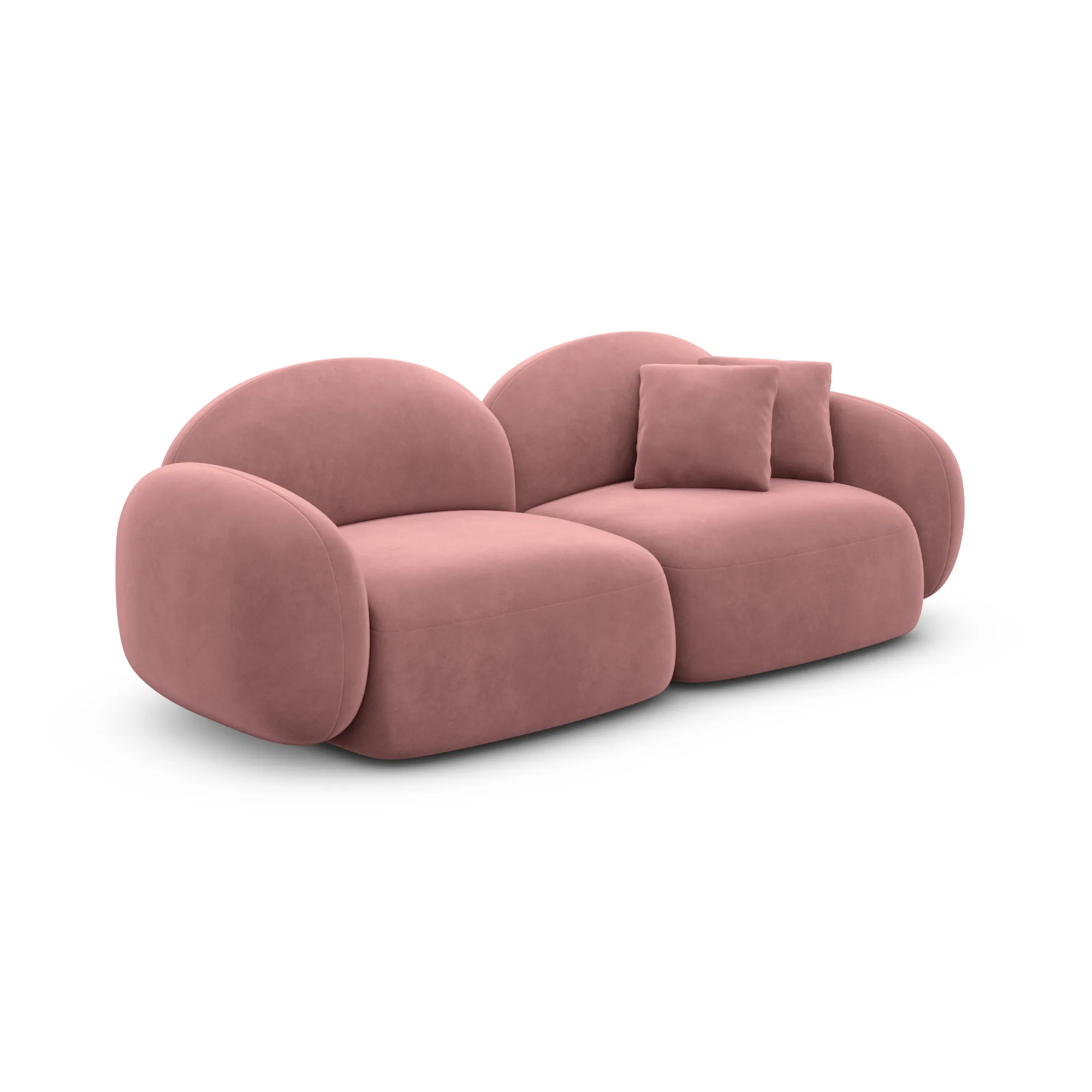 Samtstoff 2-Sitzer Couch Lumira – Bild 19