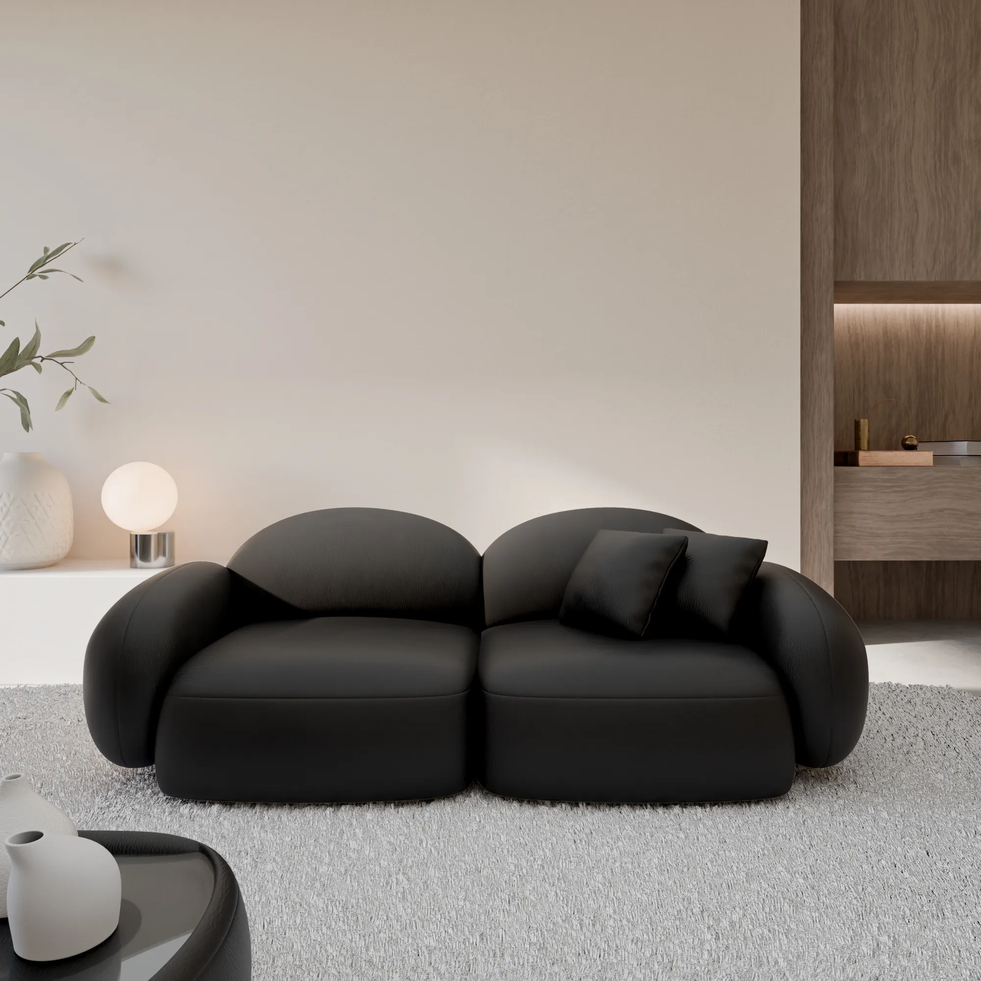 Kunstleder 2-Sitzer Couch Lumira – Bild 5