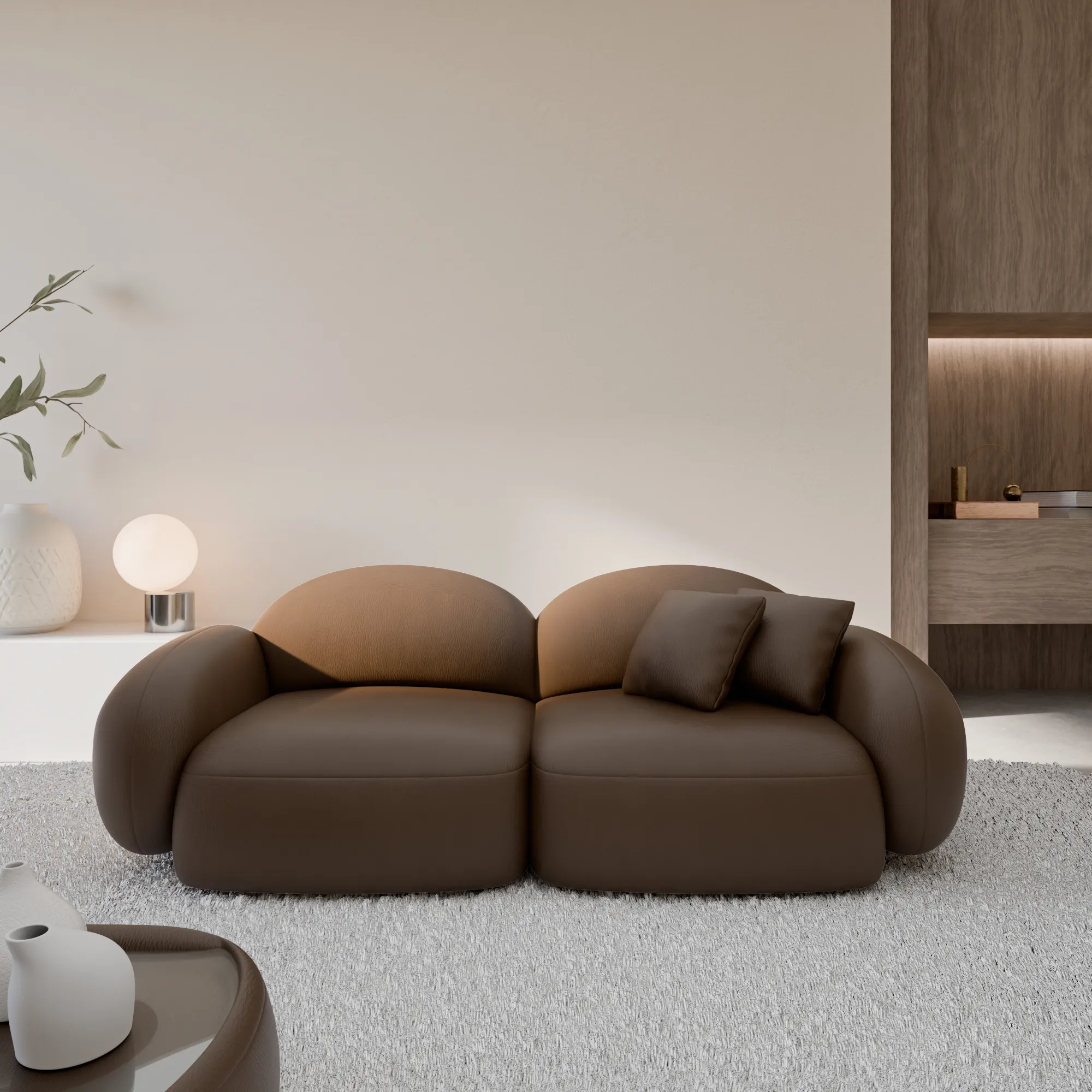 Kunstleder 2-Sitzer Couch Lumira – Bild 8