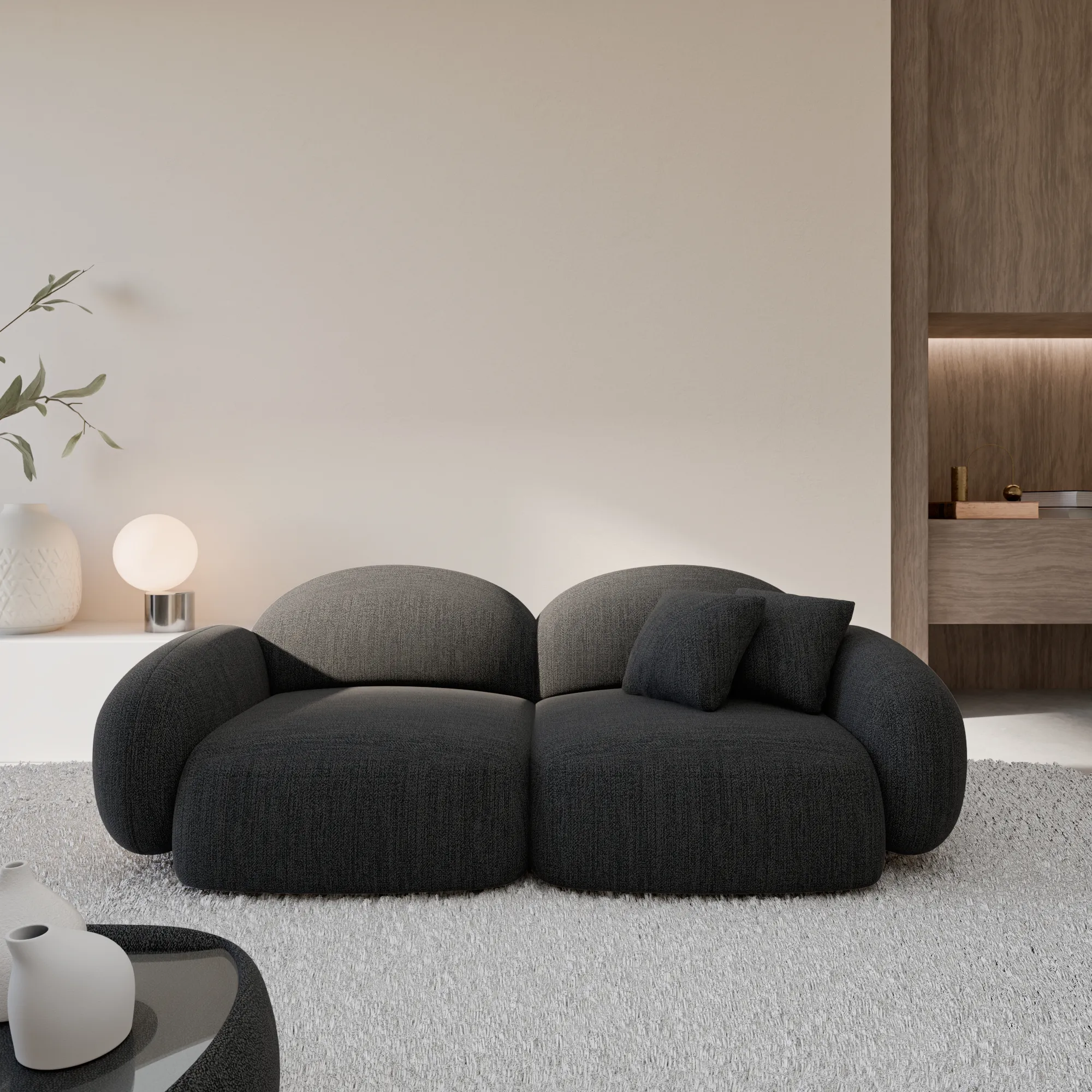 Strukturstoff 3-Sitzer Couch Lumira – Bild 5