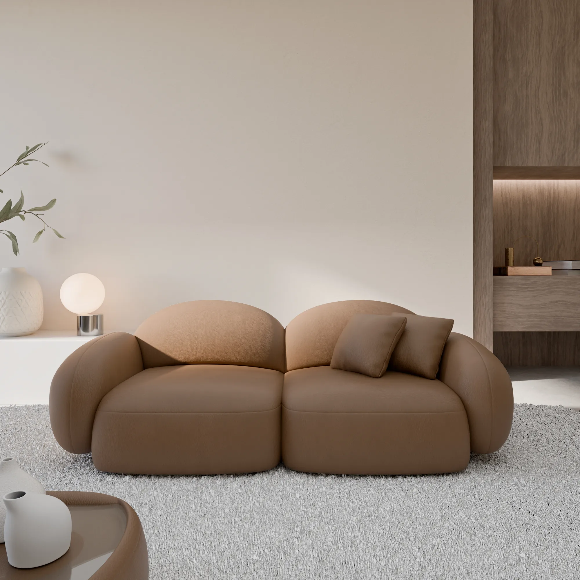 Kunstleder 3-Sitzer Couch Lumira