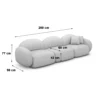 Echtleder 4-Sitzer Couch Lumira – Bild 41