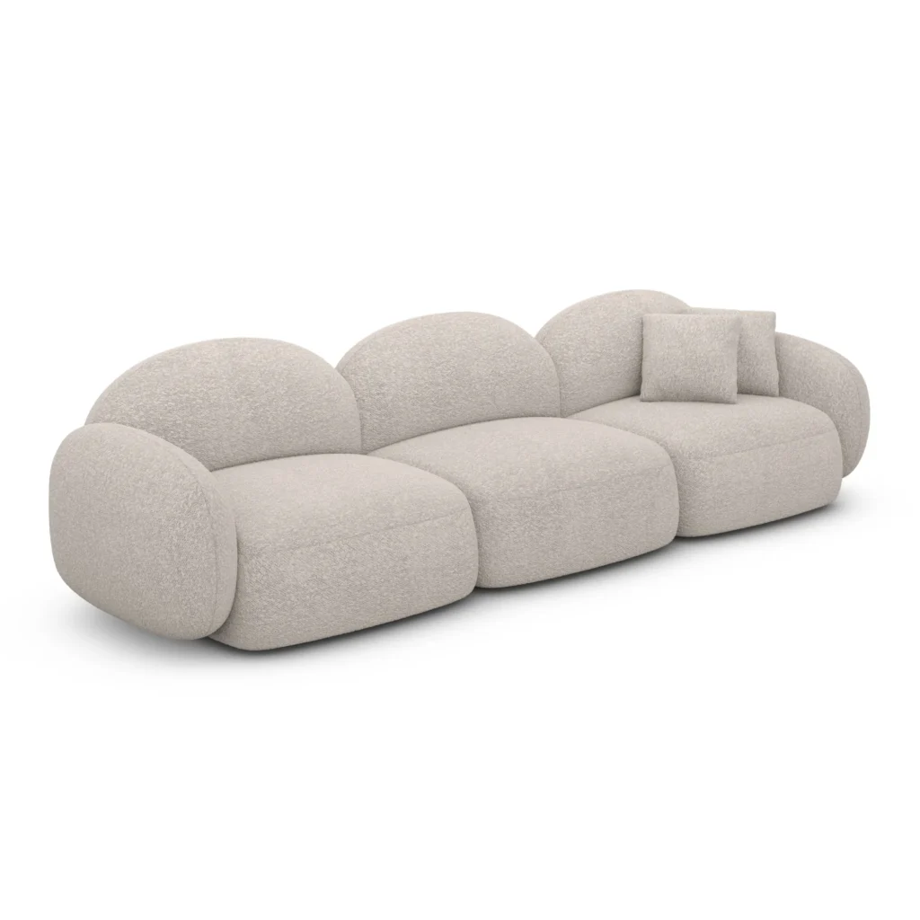Bouclé 4-Sitzer Couch Lumira
