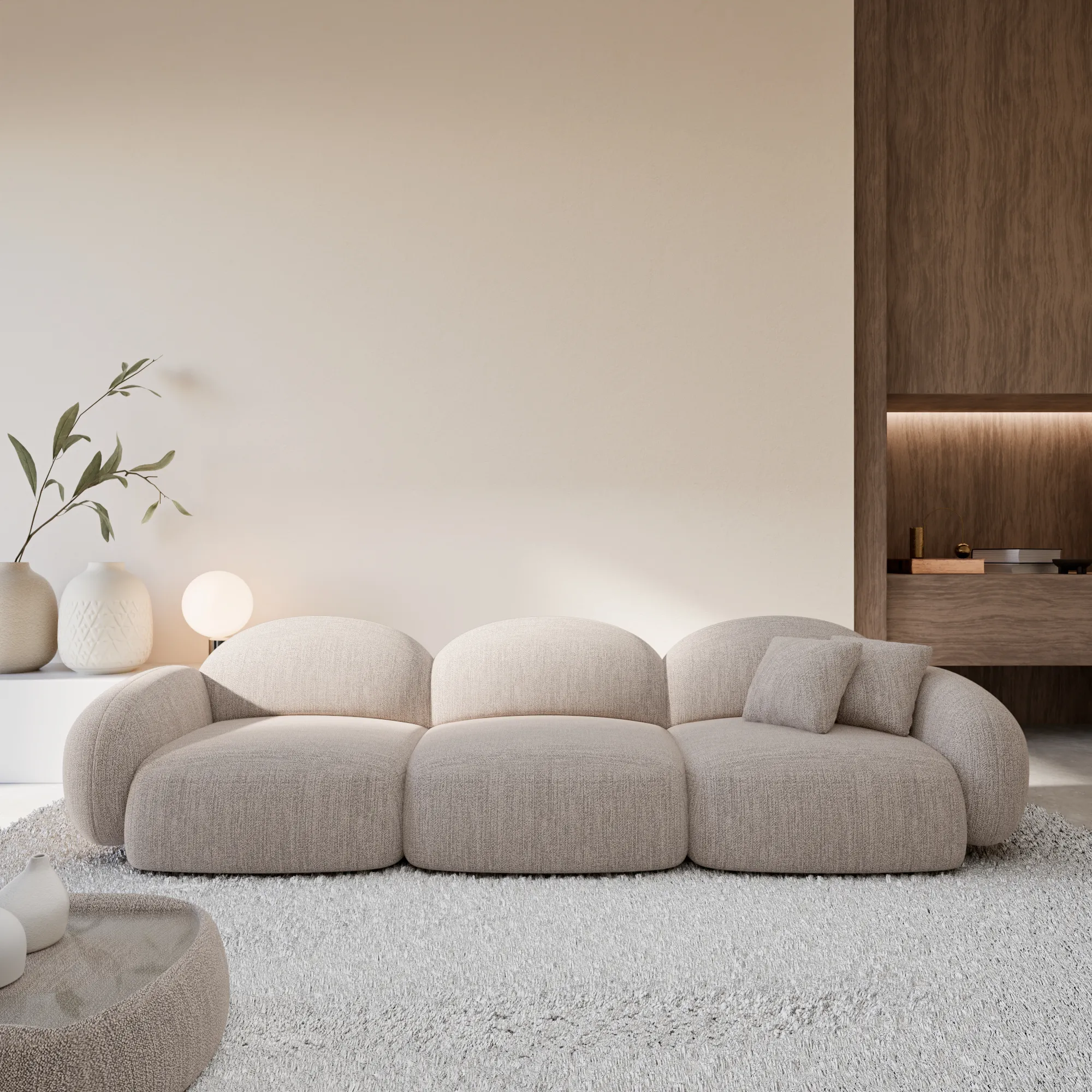 Strukturstoff 4-Sitzer Couch Lumira – Bild 9