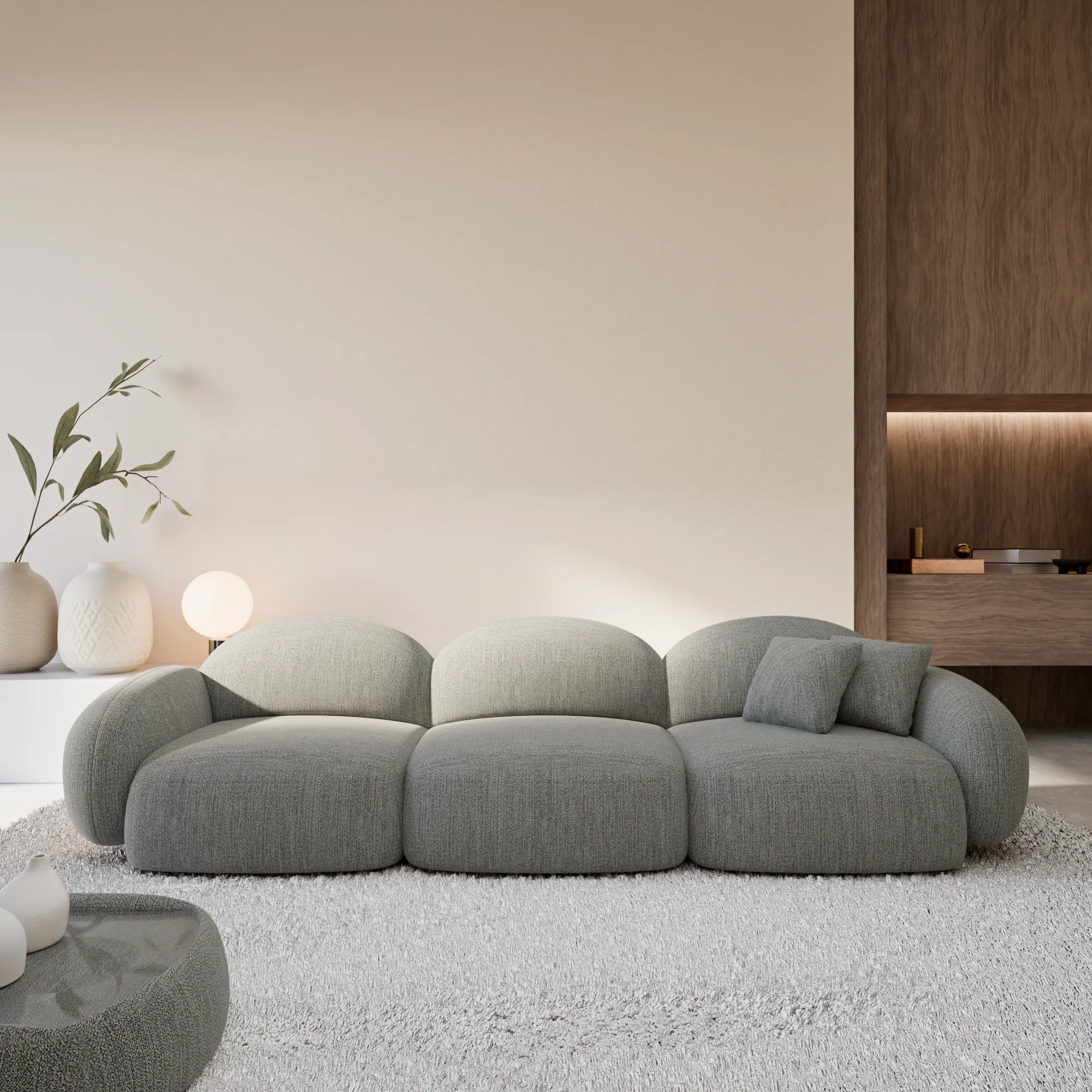 Strukturstoff 4-Sitzer Couch Lumira – Bild 5