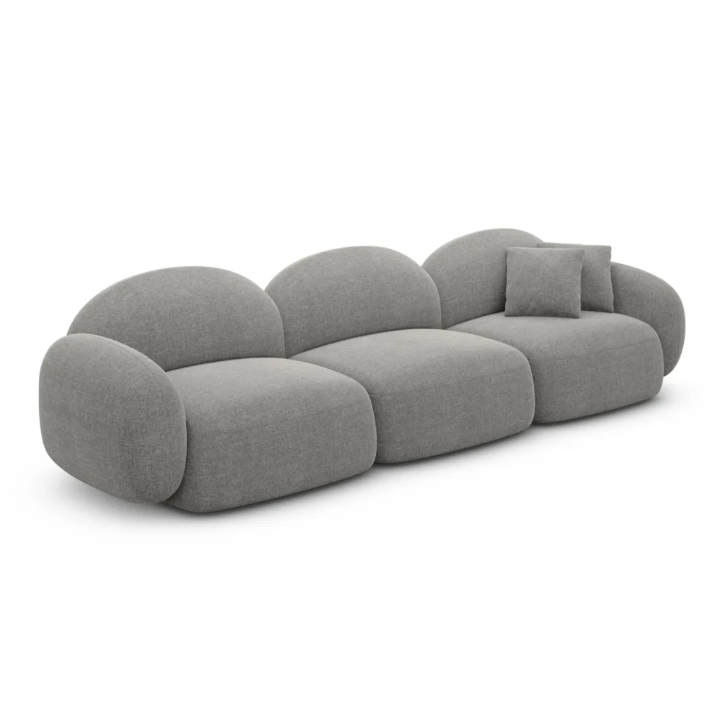 Strukturstoff 4-Sitzer Couch Lumira