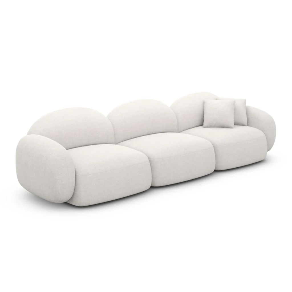 Strukturstoff 4-Sitzer Couch Lumira