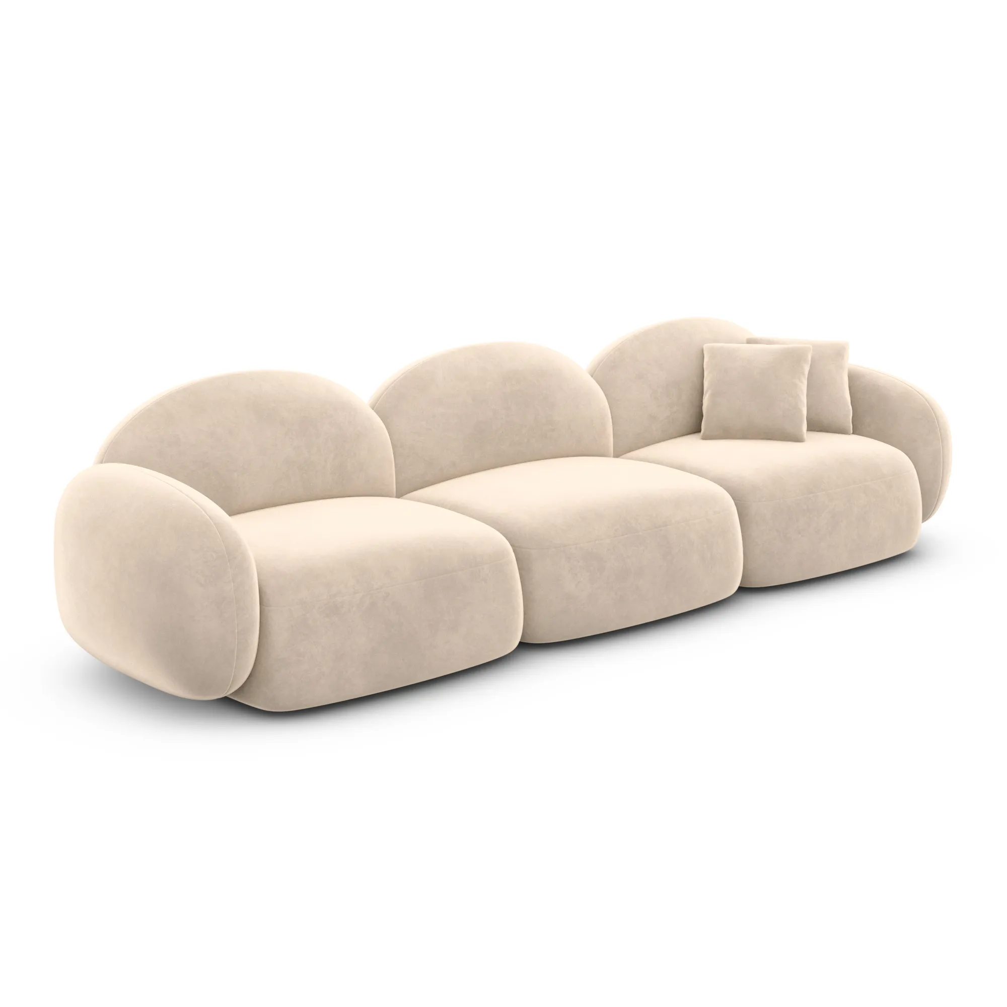 Samtstoff 4-Sitzer Couch Lumira – Bild 34