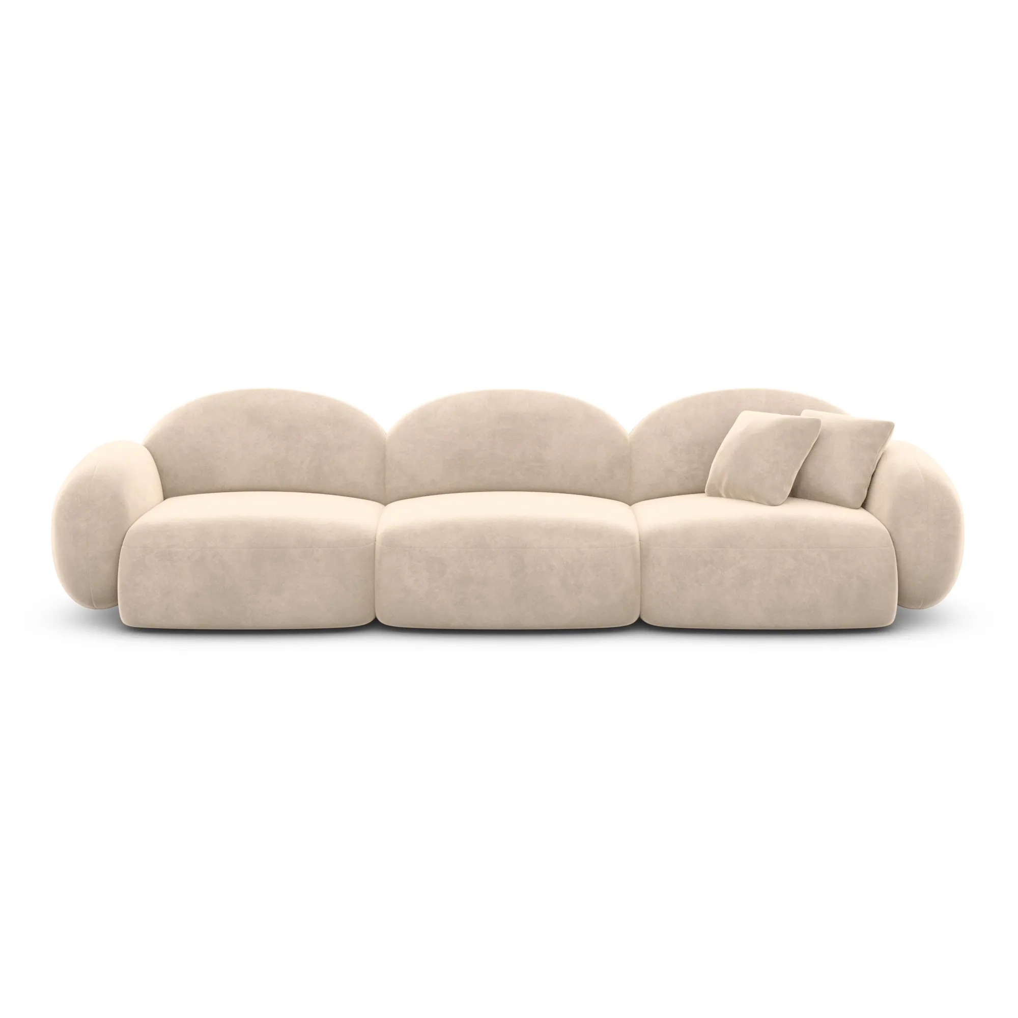 Samtstoff 4-Sitzer Couch Lumira – Bild 35
