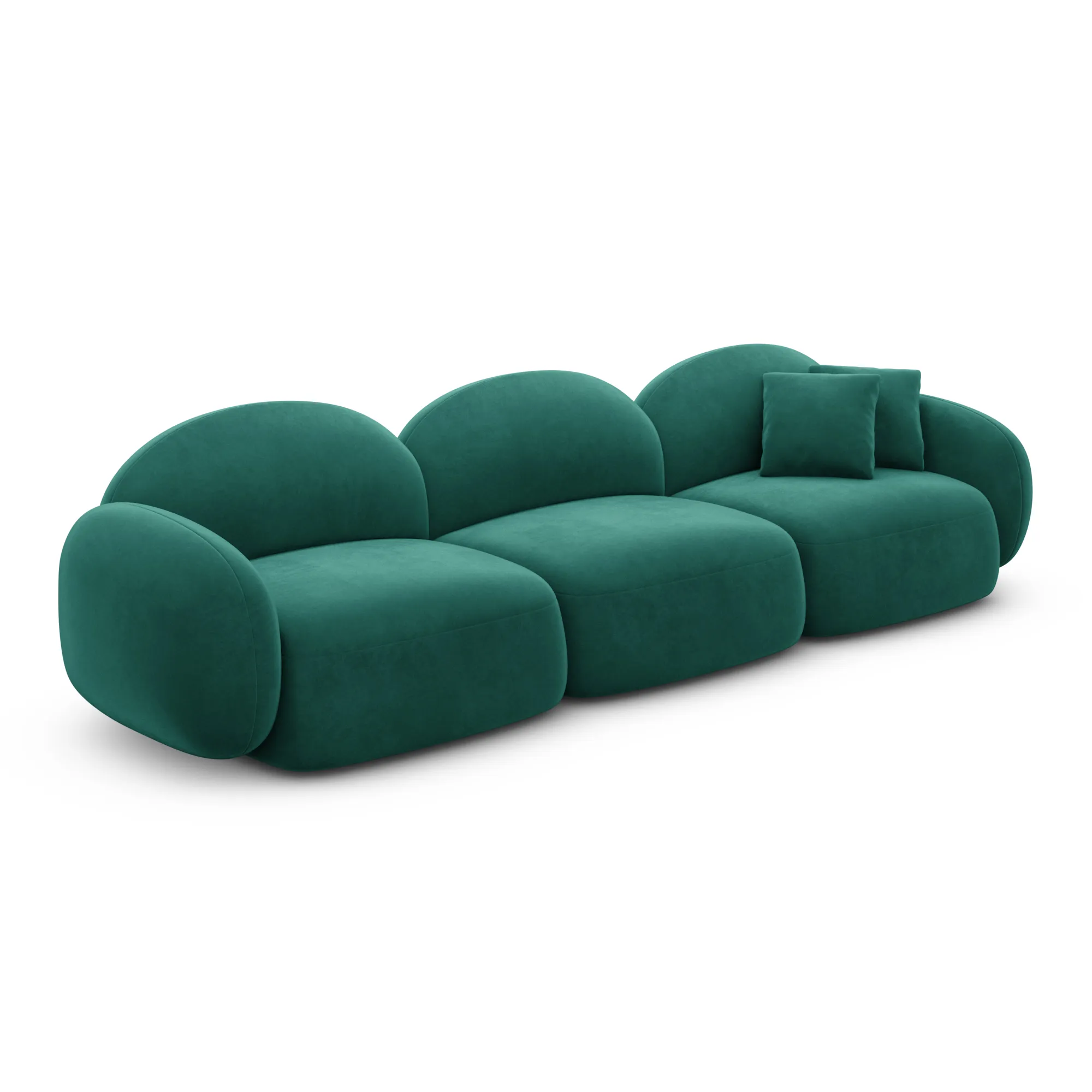Samtstoff 4-Sitzer Couch Lumira – Bild 40