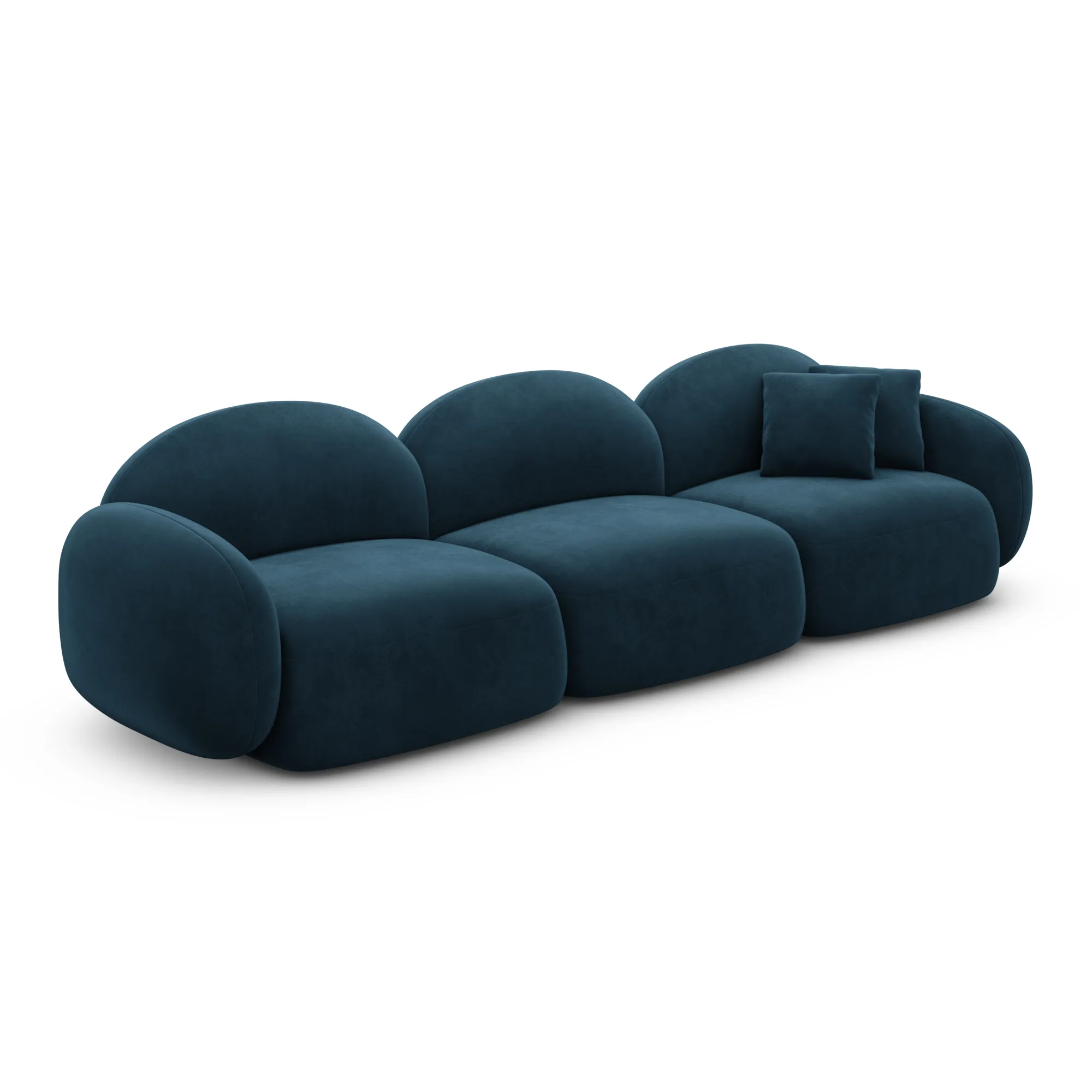Samtstoff 4-Sitzer Couch Lumira – Bild 46