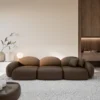 Kunstleder 4-Sitzer Couch Lumira