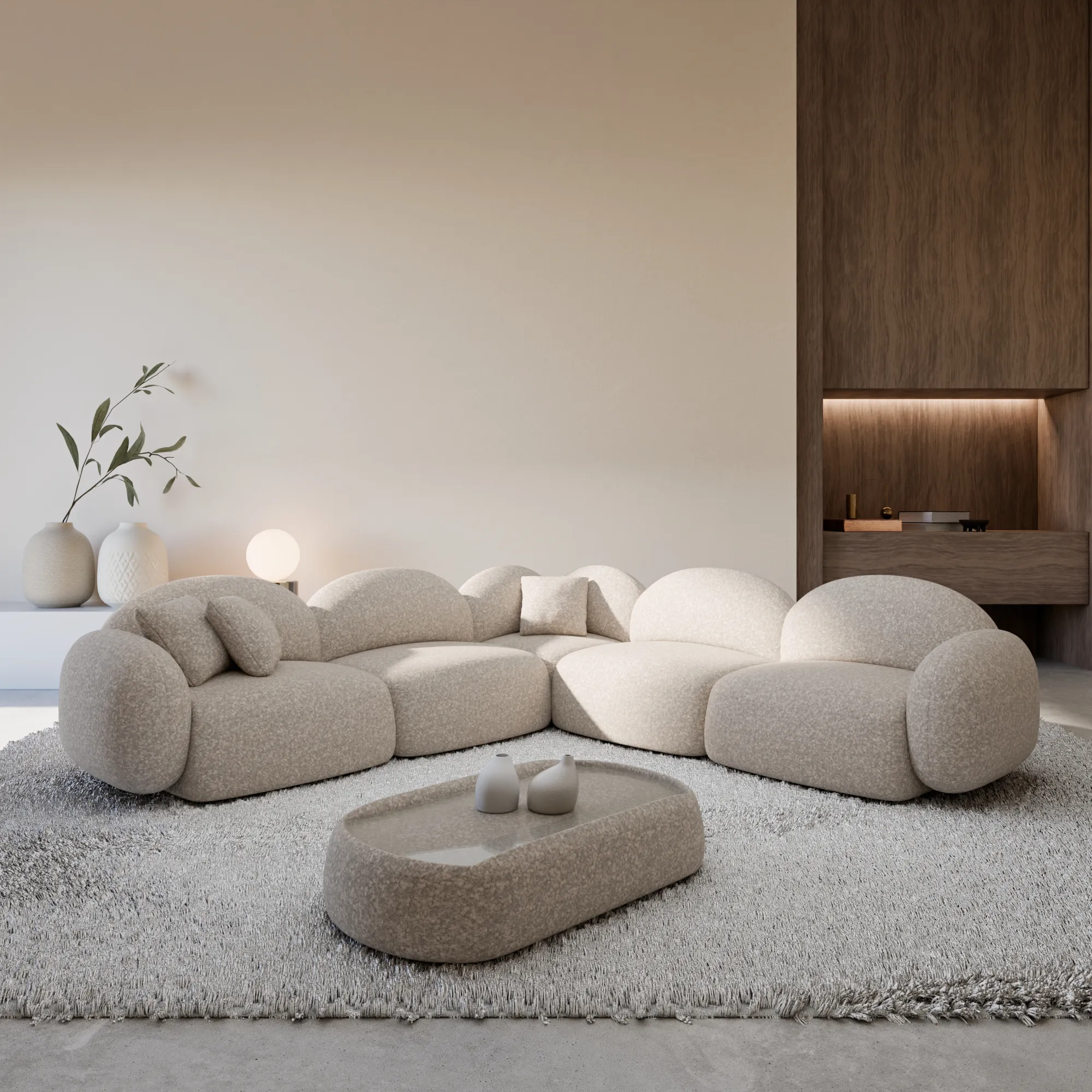 Bouclé Ecksofa Lumira – Bild 2