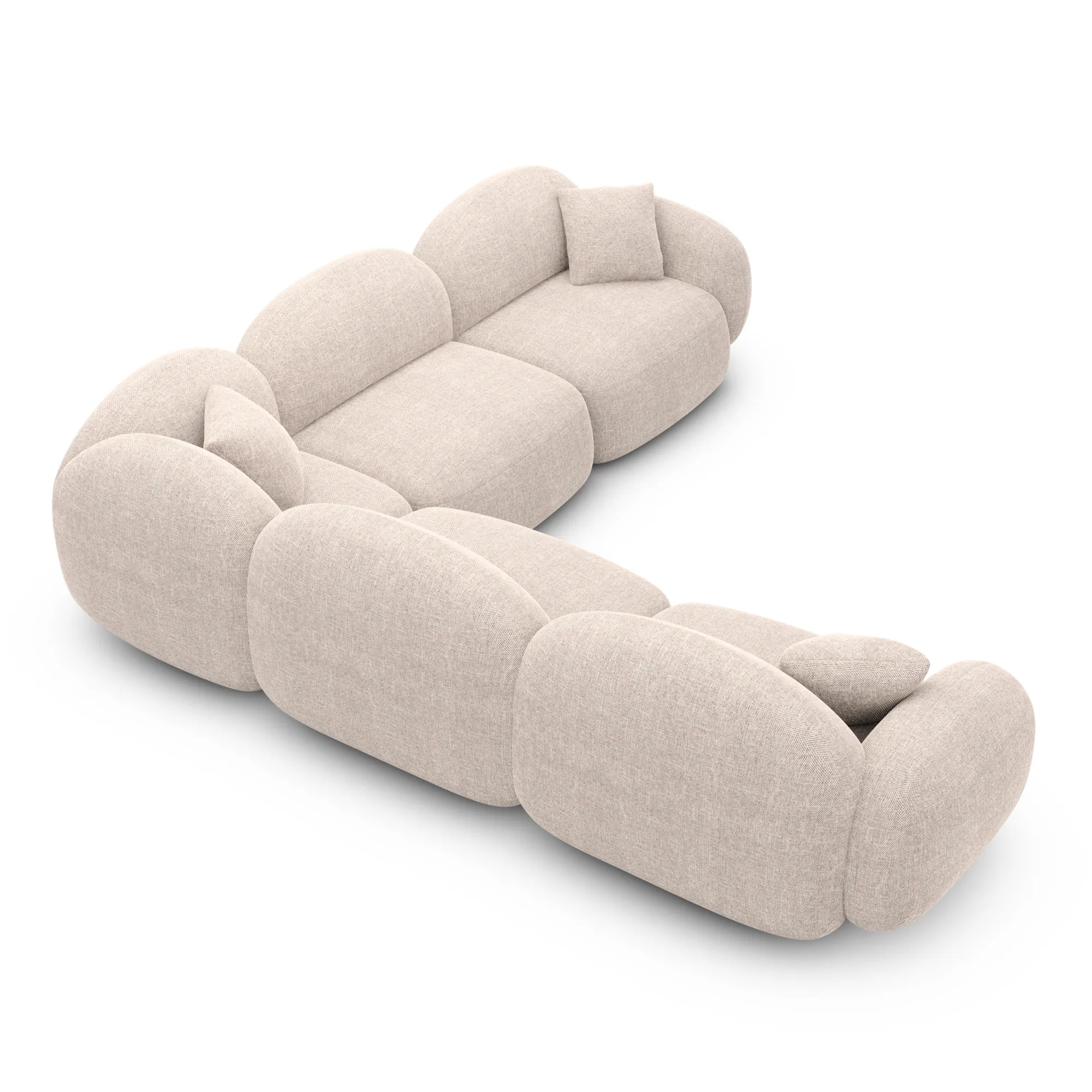 Strukturstoff Ecksofa Lumira – Bild 25