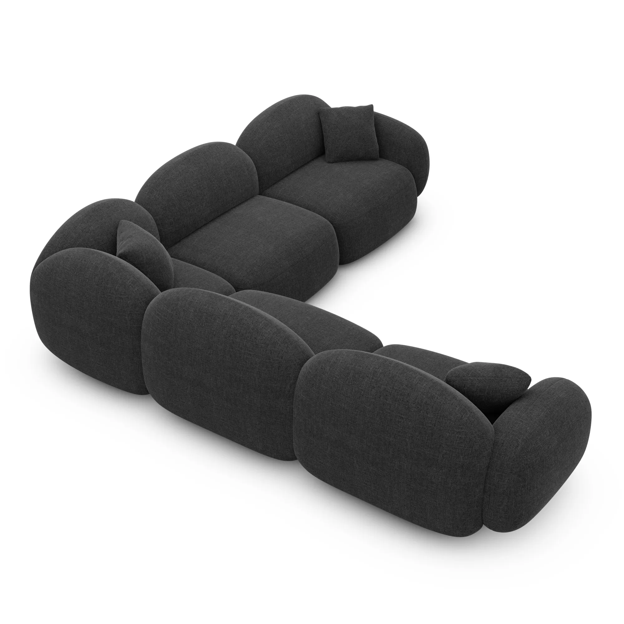 Strukturstoff Ecksofa Lumira – Bild 28