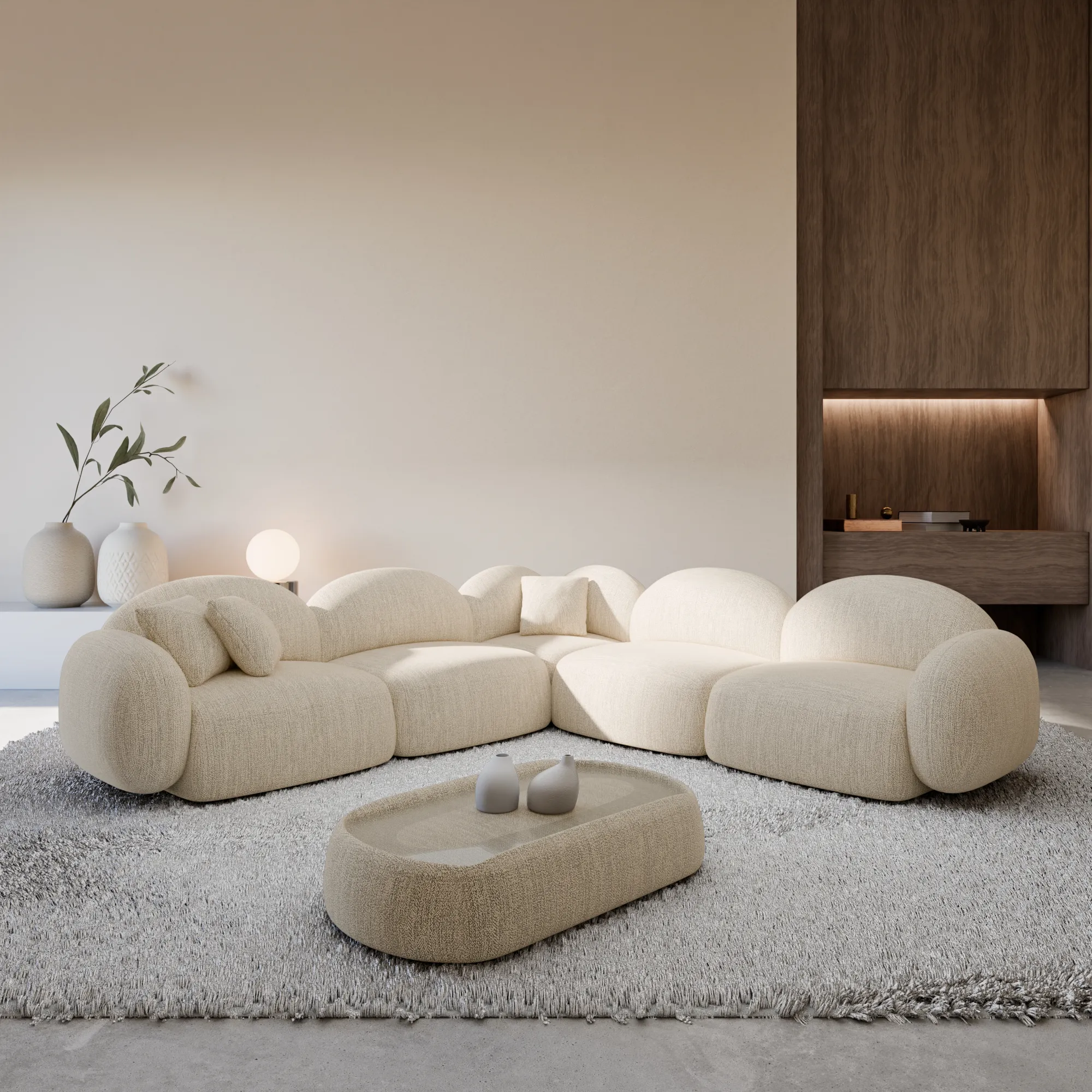 Strukturstoff Ecksofa Lumira – Bild 8